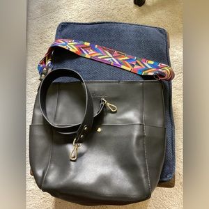 Bostanten Leather Hobo Bag w/ 2 straps